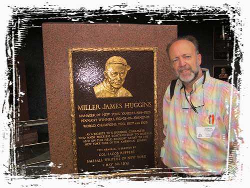 Steve at the Miller Huggins Memorial